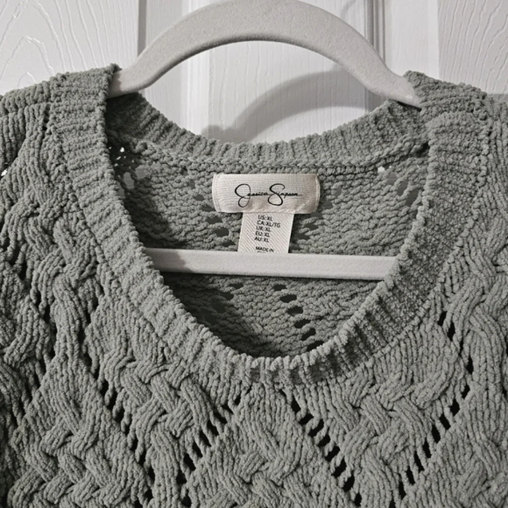 Jessica Simpson Cropped Open Knit Sweater - Size XL - Picture 7 of 12